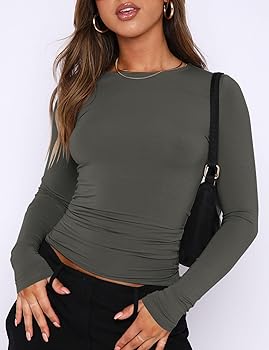 As, エス Otona Cropped Long Sleeve Tee NEW VINTAGE CROPPED LONG SLEEVE T-SHIRT | WASHED ONYX